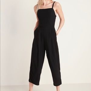 Old Navy Square Neck Cami Jumpsuit Black Small